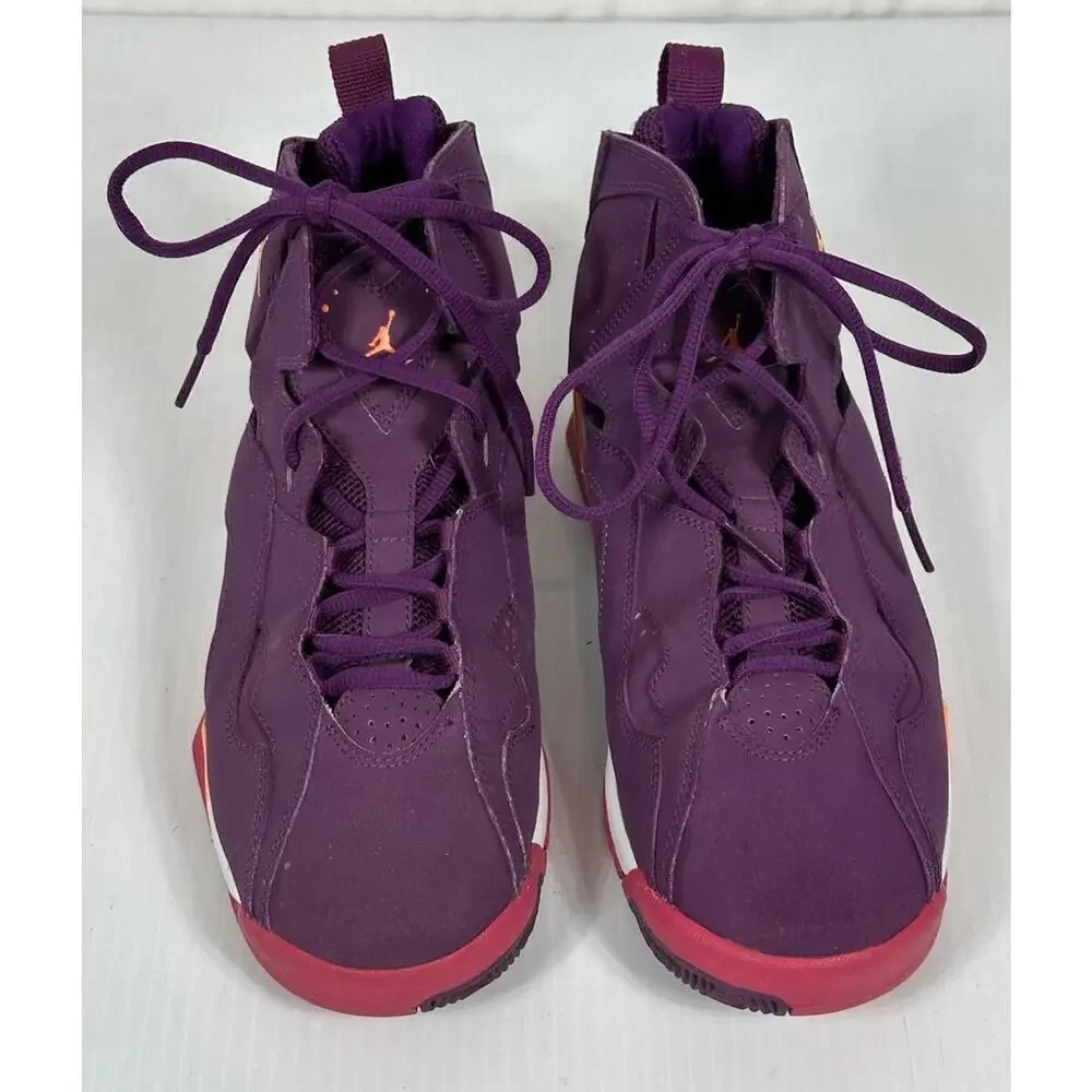 NIKE AIR JORDAN TRUE FLIGHT Girls 7Y‎ Purple Orange Grape Sneakers 342774-517